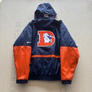 Vintage 90s Nike Denver Broncos NFL Hooded Jacket